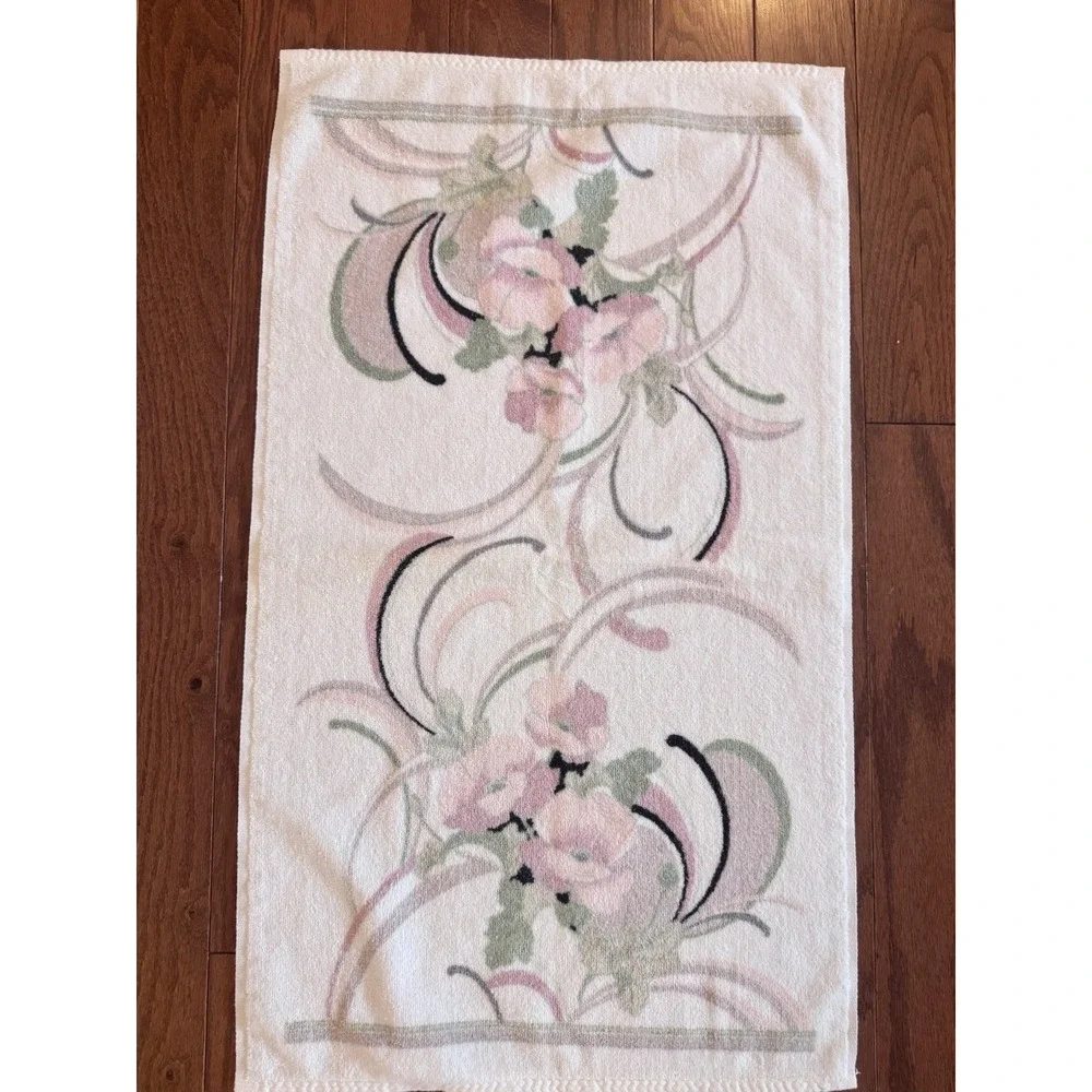 3 VTG Springmaid Flowers Floral‎ Bathroom Bath Hand Face Towel Made In USA